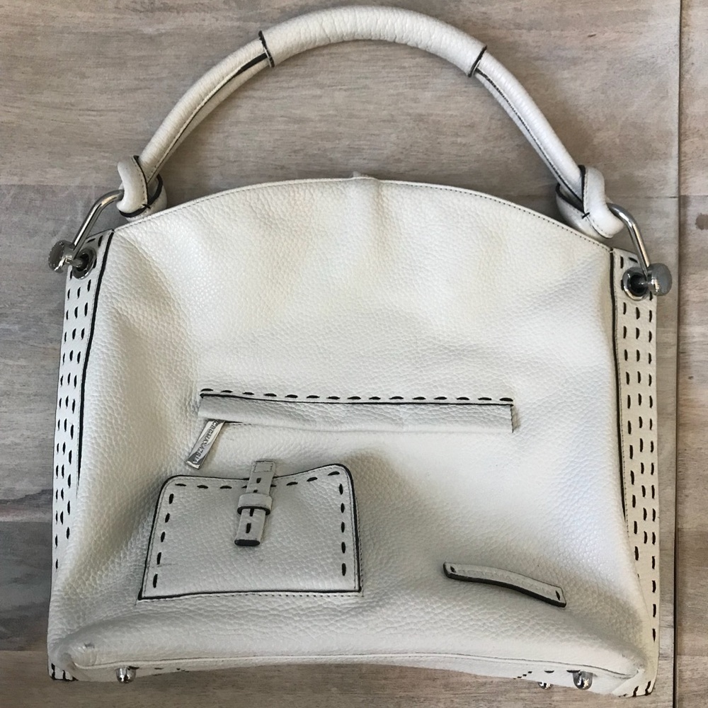 Gently used Cream leather BCBG Maxazria purse
